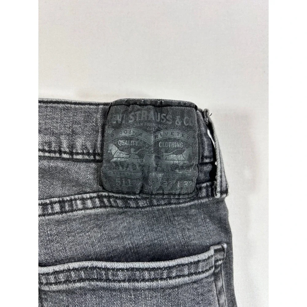 Levis 511 Slim Fit Gray Denim Jeans Mens 33x32 04511-3091 Stretch Pants